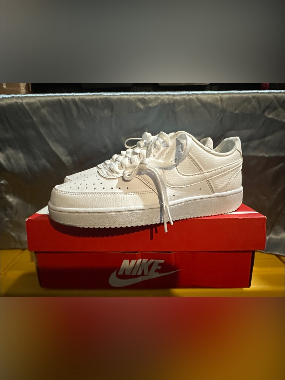 Nike White Low-Top Leather Sneakers